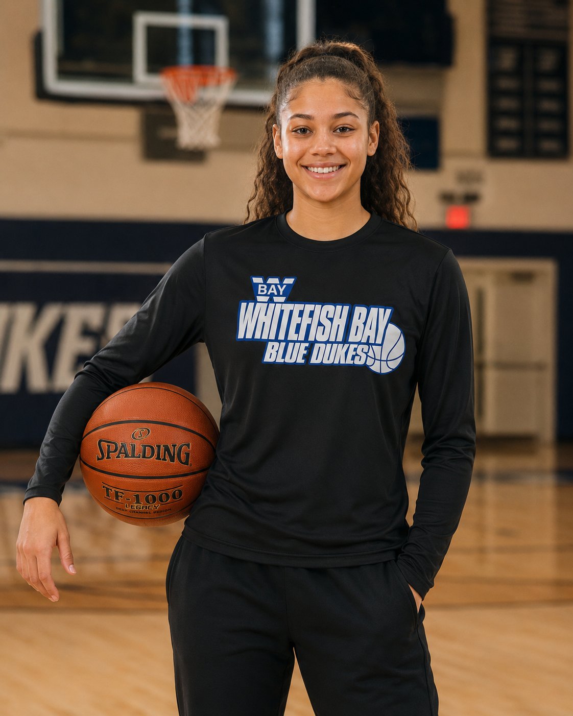 Whitefish Bay Blue Dukes basketball shirt